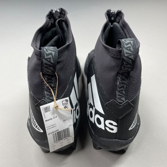 NEW Adidas Football Cleats Mens 12 black nasty 2.0 athletic sports gear - Picture 5 of 11